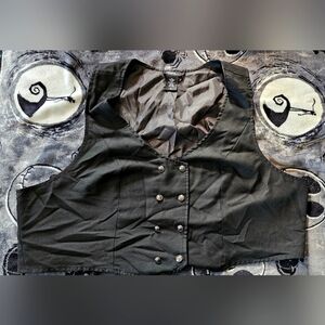 Thore And Fable Black Double-Breasted Vest